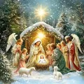 Diamantmalerei Jesus Engel 20 bis 50 cm – Farbe 3120