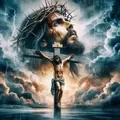 Diamantmalerei Jesus Kreuz 20 bis 40 cm rund oder eckig – 1