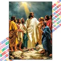 Diamantmalerei Jesus Kreuz 20 bis 70 cm rund oder eckig – Farbe Braun (17)
