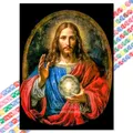 Diamantmalerei Jesus Kreuz 20 bis 70 cm rund oder eckig – Farbe Dunkelgrau (18)