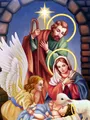 Diamantmalerei Jesus Maria 20 bis 70 cm – Farbe Burgunderrot (A4)