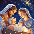 Diamantmalerei Jesus Porträt 20 bis 50 cm – Farbe 4054