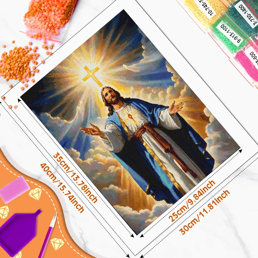 Diamantmalerei Jesus Porträt 20 bis 50 cm