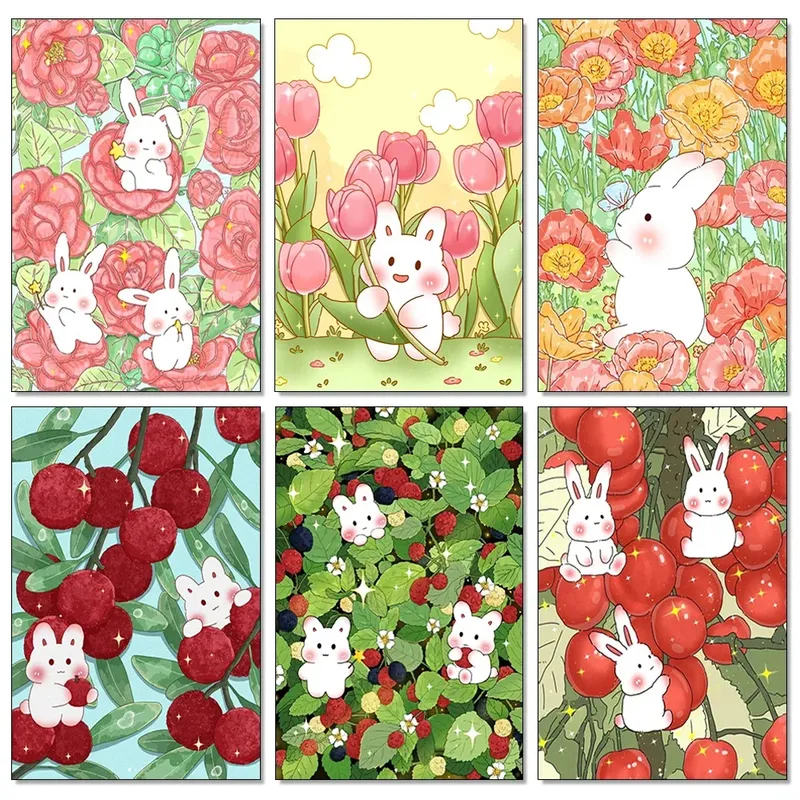 Diamantmalerei Kaninchen 30 x 40 cm rund/eckig