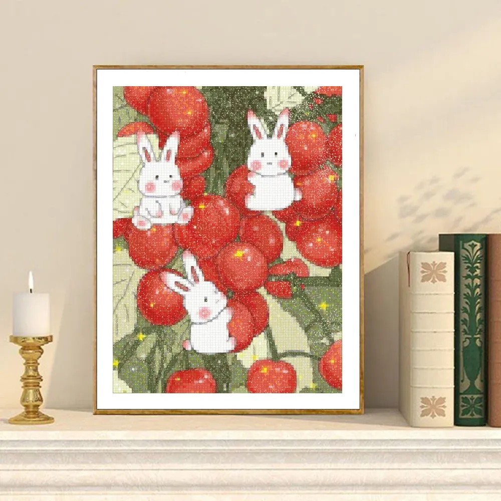 Diamantmalerei Kaninchen 30 x 40 cm rund/eckig