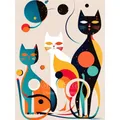 Diamantmalerei Katze abstrakt 20 bis 40 cm rund – Farbe KN2796