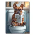 Diamantmalerei Katze Hund Toilette 20x30 bis 40x50 cm – Farbe Burgunderrot (RT-2921)