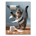 Diamantmalerei Katze Hund Toilette 20x30 bis 40x50 cm – Farbe Gelb (RT-2919)