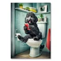 Diamantmalerei Katze Hund Toilette 20x30 bis 40x50 cm – Farbe Orange (RT-2931)