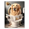 Diamantmalerei Katze Hund Toilette 20x30 bis 40x50 cm – Farbe Rot (RT-2920)