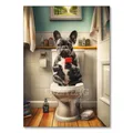 Diamantmalerei Katze Hund Toilette 20x30 bis 40x50 cm – Farbe Transparent (RT-2932)