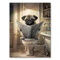 Diamantmalerei Katze Hund Toilette 20x30 bis 40x50 cm – Farbe VIOLET/紫罗兰 (RT-2930)