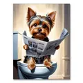 Diamantmalerei Katze Hund Toilette 20x30 bis 40x50 cm – Farbe WEISS (RT-2918)