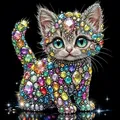 Diamantmalerei Katze Kätzchen Tier Mosaik rund oder eckig 20-50cm – 1