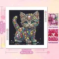 Diamantmalerei Katze Kätzchen Tier Mosaik rund oder eckig 20-50cm – 2