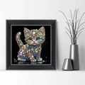 Diamantmalerei Katze Kätzchen Tier Mosaik rund oder eckig 20-50cm – 3