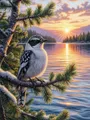 Diamantmalerei Katze Löwe Vogel 30x40 bis 45x60 cm – Farbe FC27425