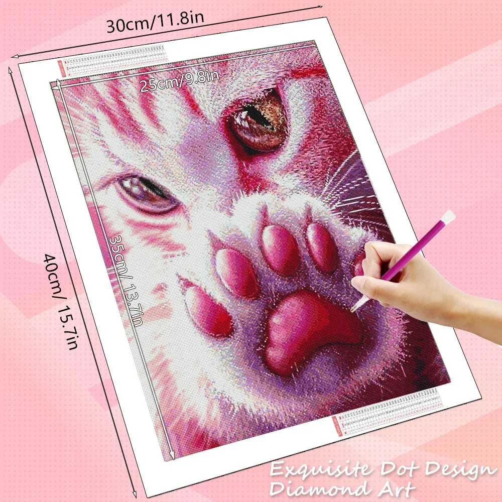 Diamantmalerei Katze Tier 20x30 bis 50x70 cm