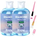 Diamantmalerei Kleber 120 ml mit 3 Pinseln für Puzzles – Farbe 120ML X 2 Pcs