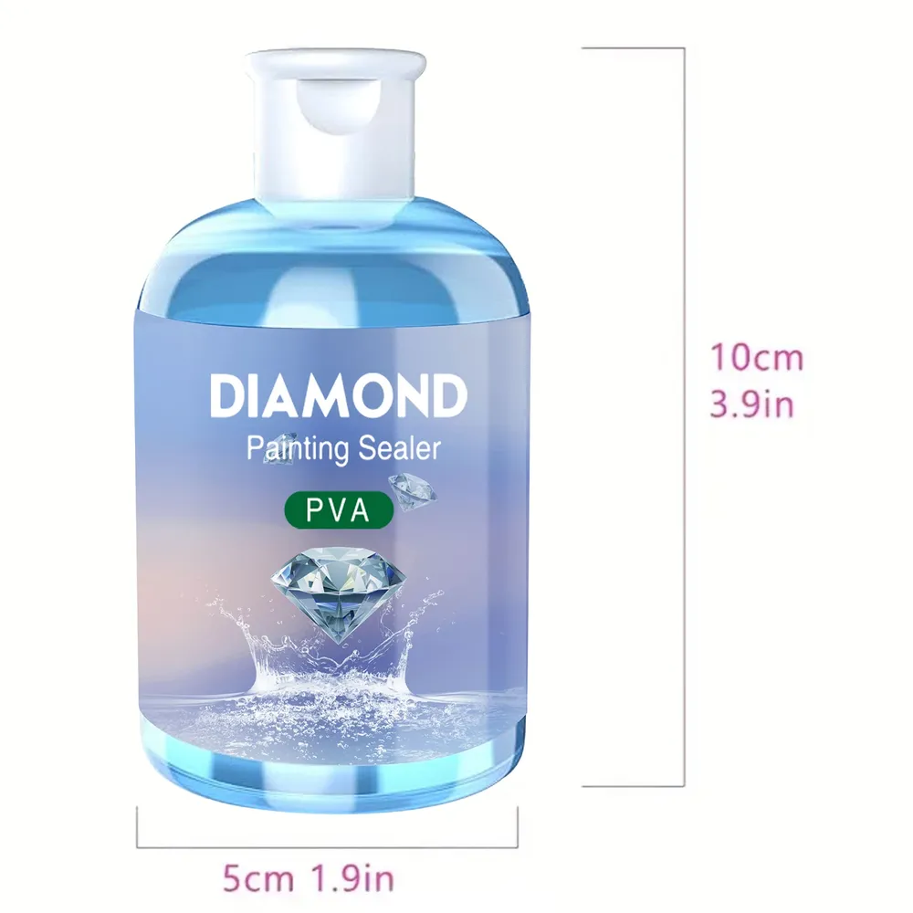 Diamantmalerei Kleber 120 ml mit 3 Pinseln für Puzzles