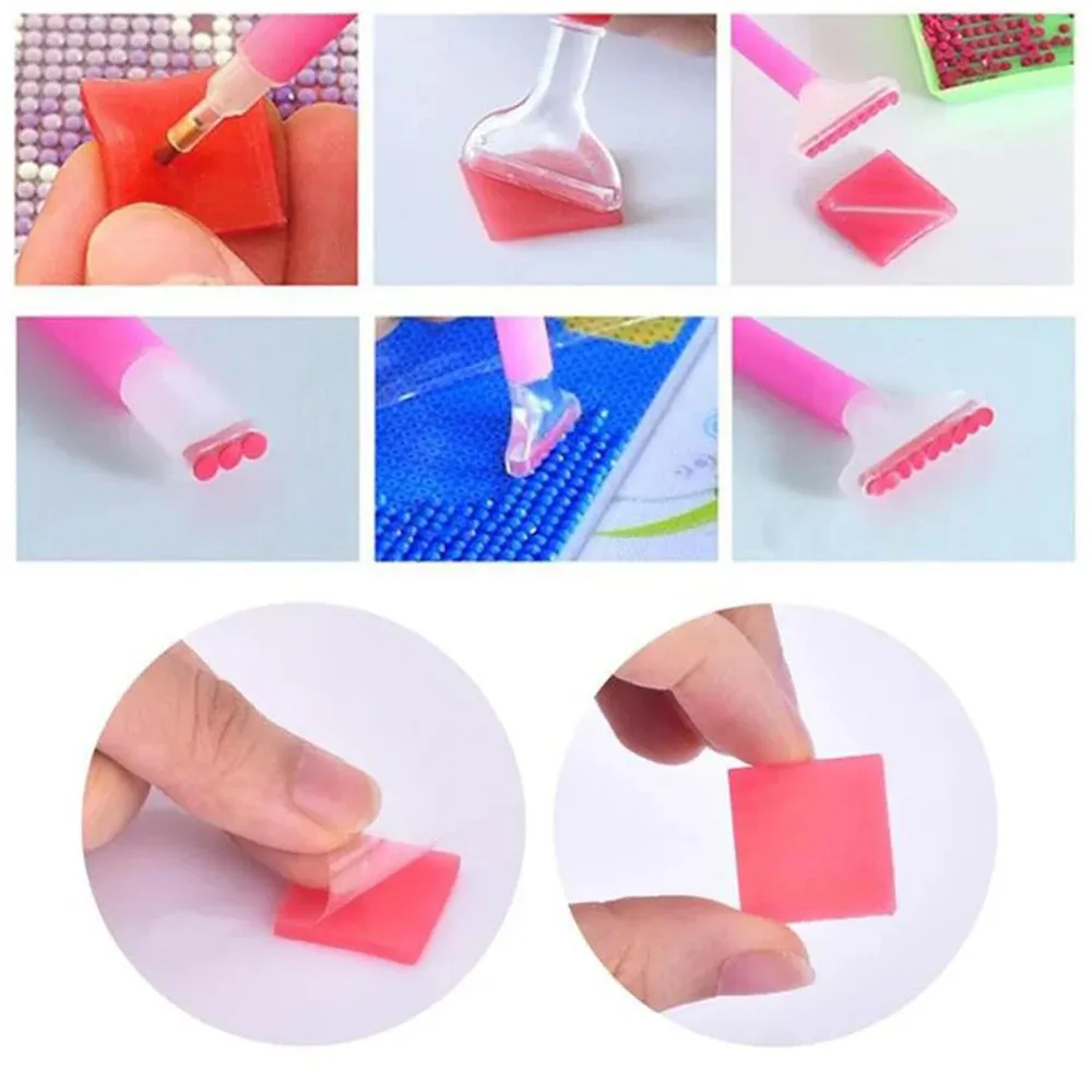 Diamantmalerei Kleber Ton Wachs 2x2 cm für Punktierung