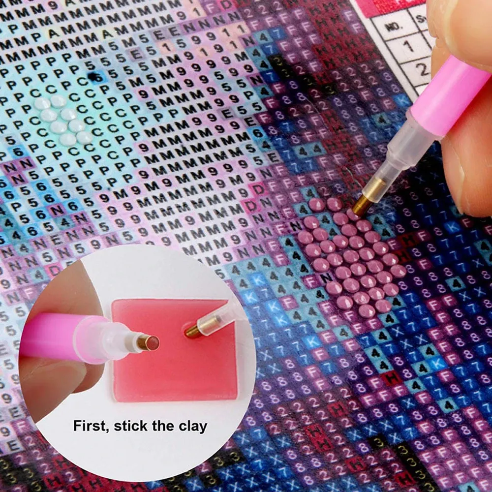 Diamantmalerei Kleber Ton Wachs 2x2 cm für Punktierung
