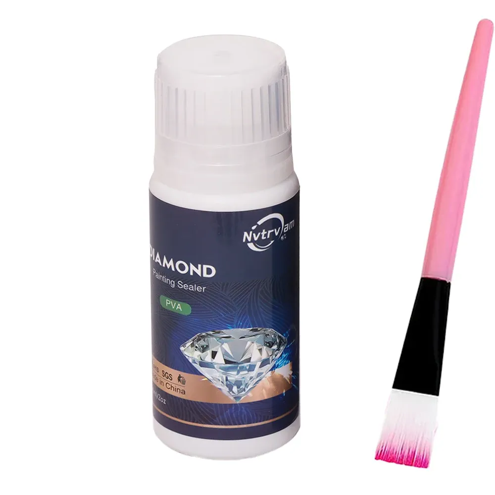 Diamantmalerei Klebeset 60ml oder 200ml mit Pinsel Zubehör