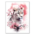 Diamantmalerei Koala Eule Affe Elefant Tierserie 30x40cm – Farbe Cheetah