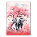 Diamantmalerei Koala Eule Affe Elefant Tierserie 30x40cm – Farbe Elephant
