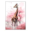 Diamantmalerei Koala Eule Affe Elefant Tierserie 30x40cm – Farbe Giraffe