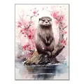 Diamantmalerei Koala Eule Affe Elefant Tierserie 30x40cm – Farbe Lutra lutra