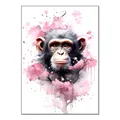 Diamantmalerei Koala Eule Affe Elefant Tierserie 30x40cm – Farbe Monkey