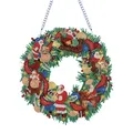 Diamantmalerei Kranz Weihnachten Full Drill – Farbe WEISS (3)