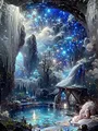 Diamantmalerei Landschaft Fantasy 30x40 bis 50x70cm – Farbe XE7-0020