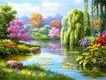 Diamantmalerei Landschaft Haus 30x40cm – Farbe ASFX6042
