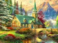 Diamantmalerei Landschaft Haus 30x40cm – Farbe ASFX97