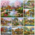 Diamantmalerei Landschaft Haus Wald 30 bis 40 cm – 1