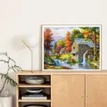 Diamantmalerei Landschaft Haus Wald 30 bis 40 cm – 3