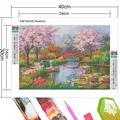 Diamantmalerei Landschaft Haus Wald 30 bis 40 cm – 4