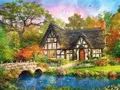 Diamantmalerei Landschaft Haus Wald 30 bis 40 cm – Farbe ASFX101