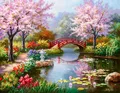 Diamantmalerei Landschaft Haus Wald 30 bis 40 cm – Farbe ASFX6028