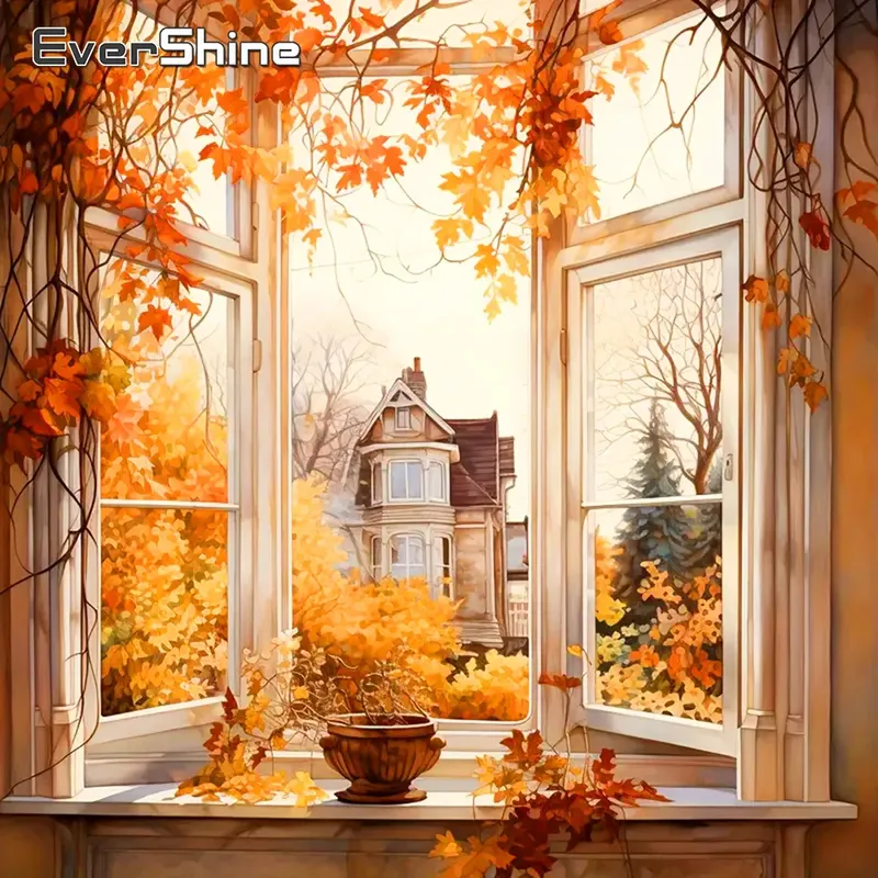 Diamantmalerei Landschaft Herbst 20x20 bis 50x50 cm