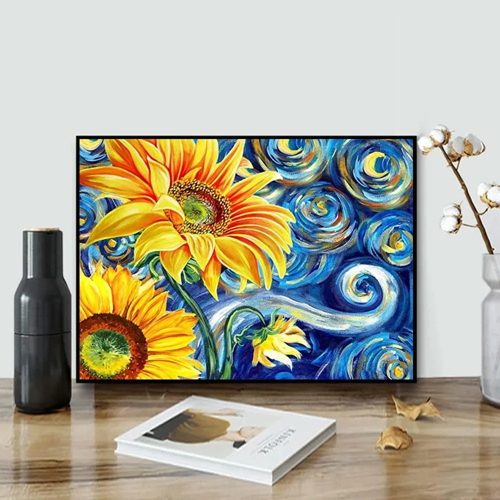 Diamantmalerei Landschaft Sternenhimmel 30 x 40 cm