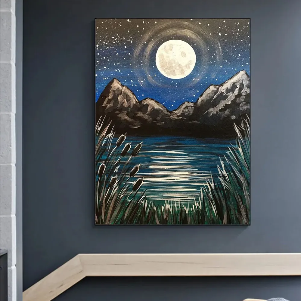 Diamantmalerei Landschaft Sternenhimmel 30 x 40 cm