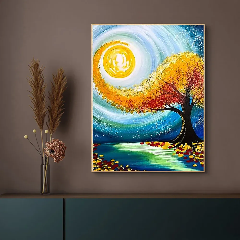 Diamantmalerei Landschaft Sternenhimmel 30 x 40 cm