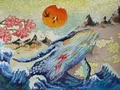 Diamantmalerei Landschaft Sternenhimmel 30 x 40 cm – Farbe hellgelb (XP-4026)