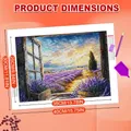 Diamantmalerei Lavendelfeld Landschaft 20x30 bis 50x70 cm – 2
