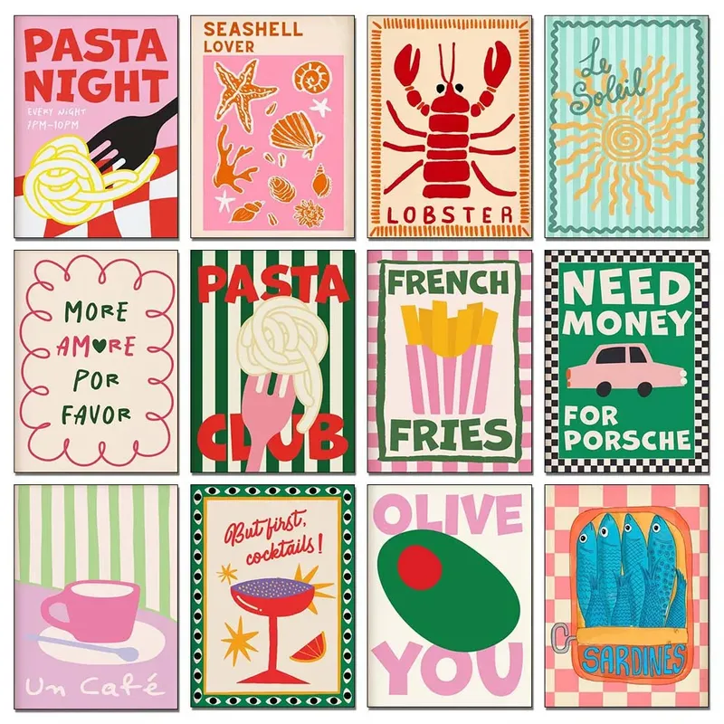 Diamantmalerei Lebensmittel Pasta Pommes 20x30 bis 40x50cm