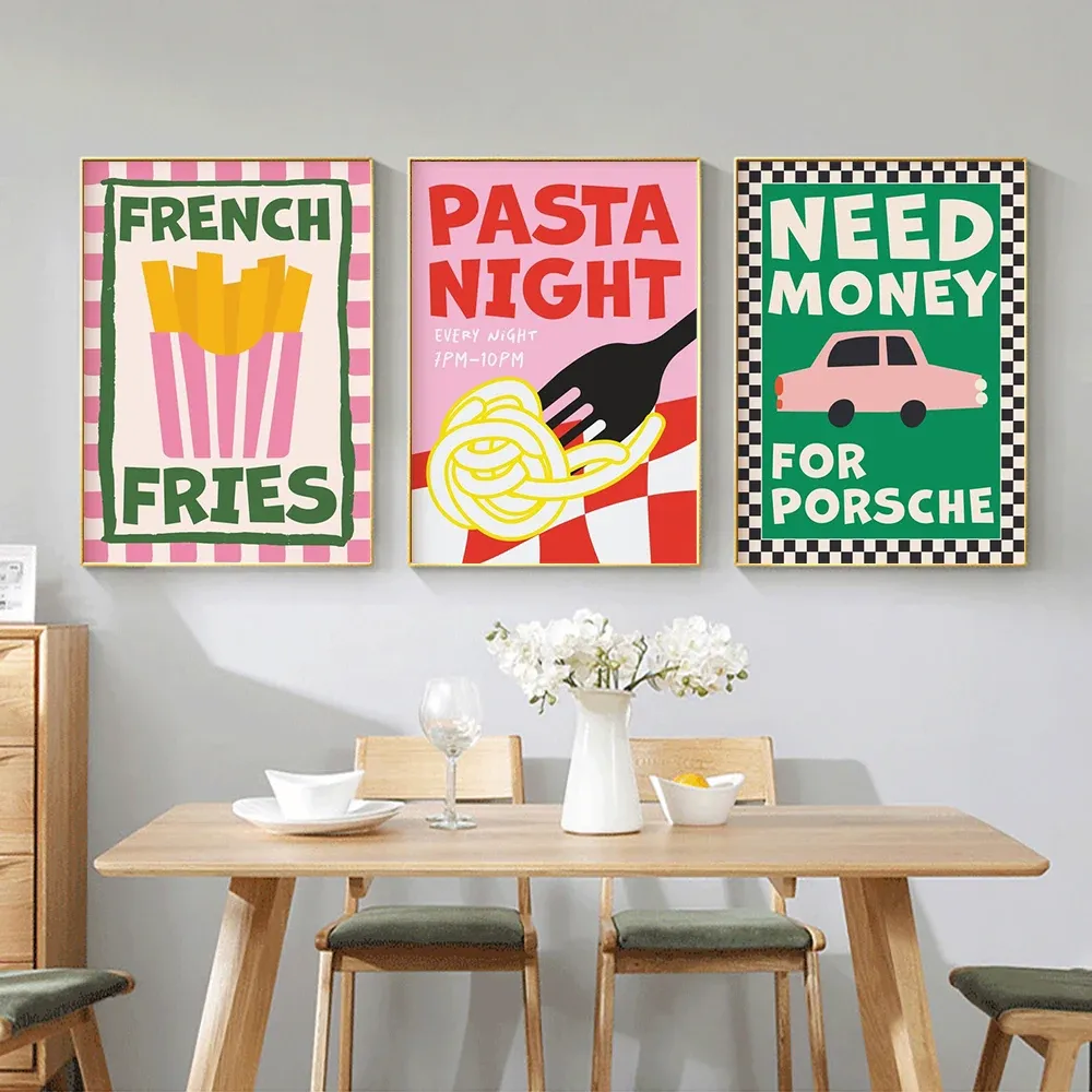 Diamantmalerei Lebensmittel Pasta Pommes 20x30 bis 40x50cm