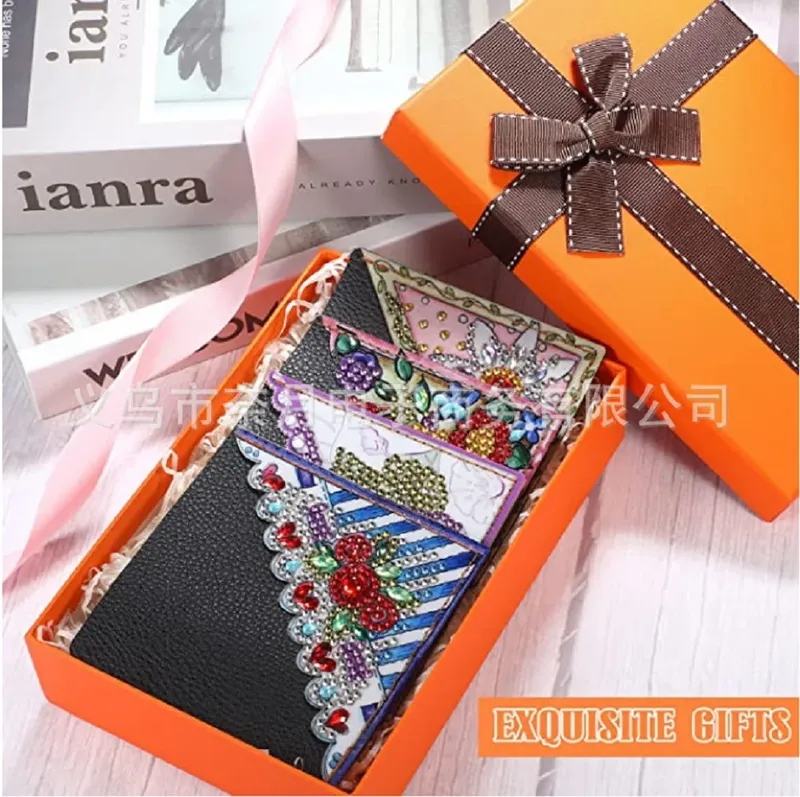 Diamantmalerei Lesezeichen Eckenschutz Mandala Blume 5D
